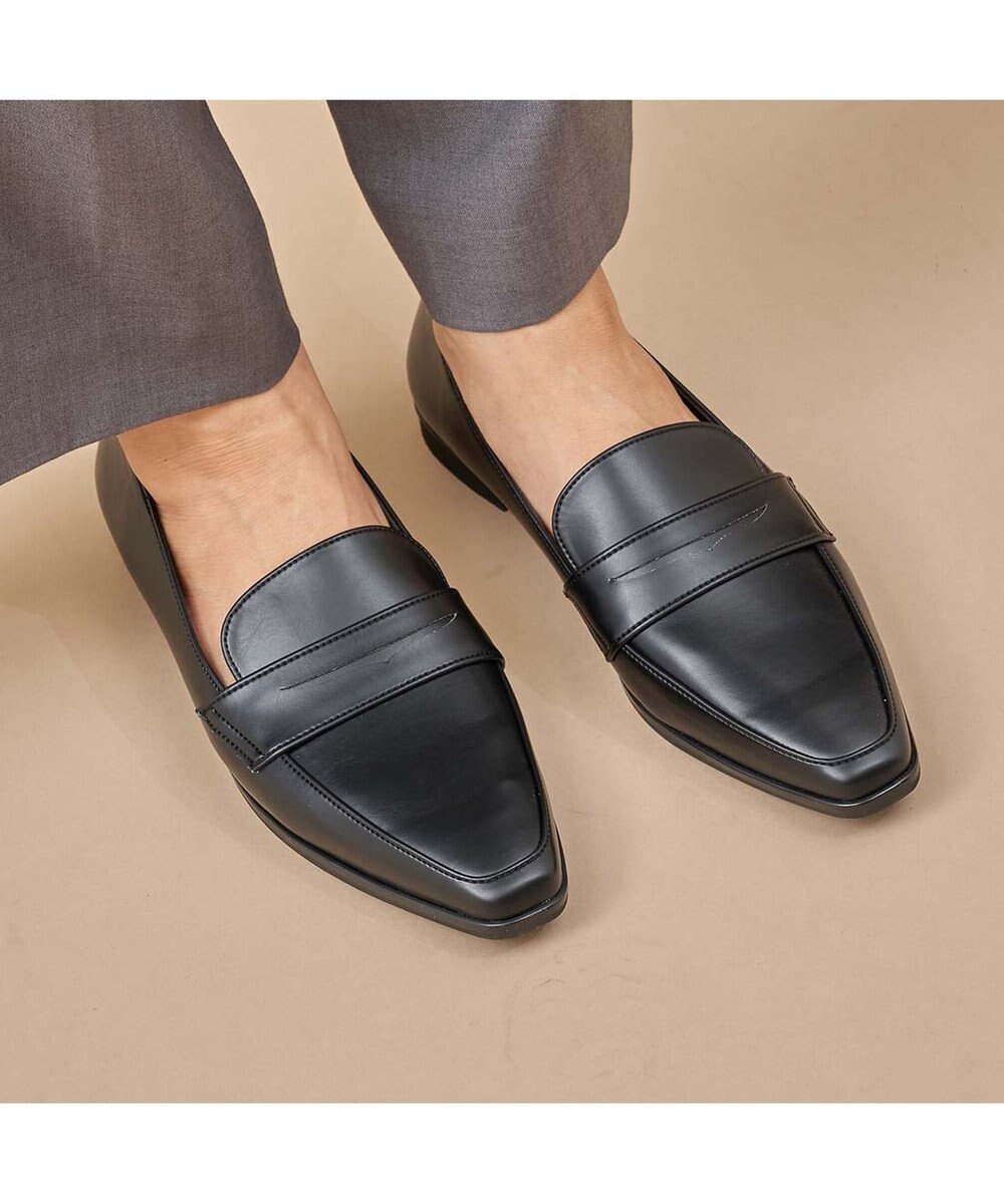 MODE ET JACOMO <carino>【レイン対応】スクエアトゥコインローファー 