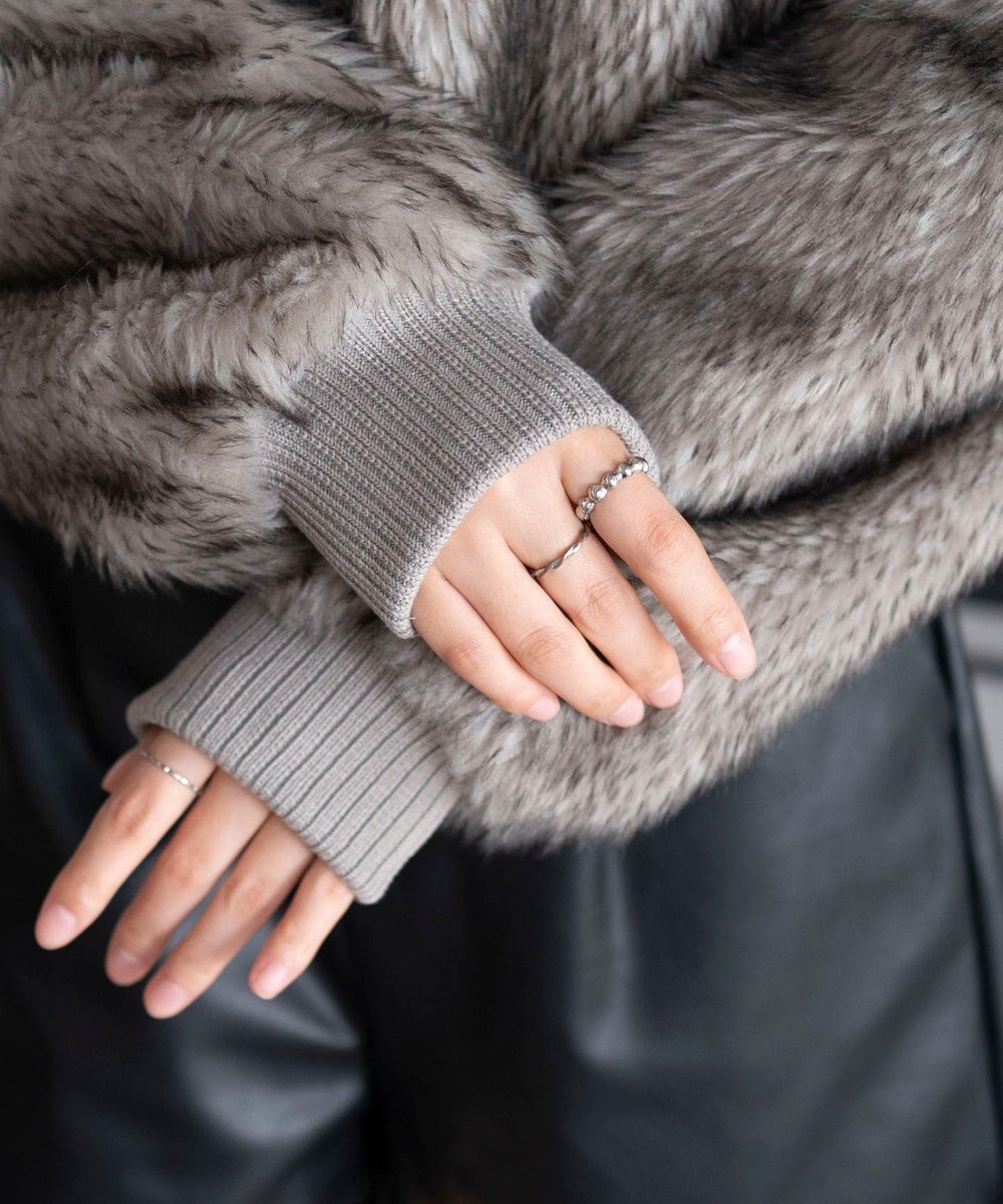 WEGO 【25年秋冬新作】フェイクファーショートブルゾン 