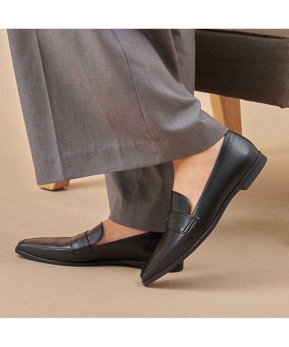 MODE ET JACOMO <carino>【レイン対応】スクエアトゥコインローファー 