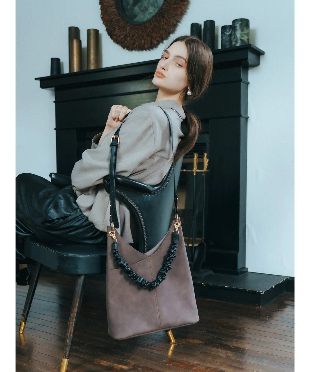 YECCA VECCA 【CLASSY.掲載】2wayワンハンドルショルダーバッグ Brown