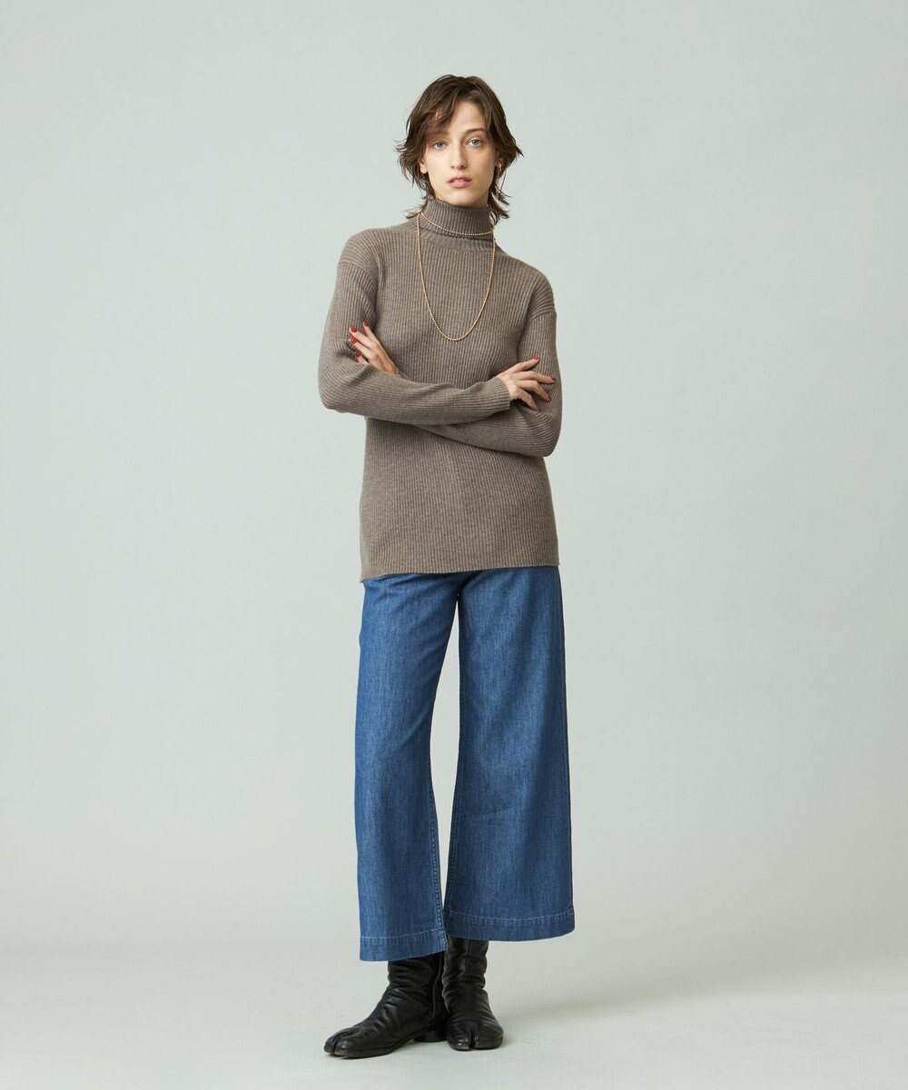 J.PRESS YORK STREET 【WOMEN】ANTI PILLING WOOL リブタートルニット 