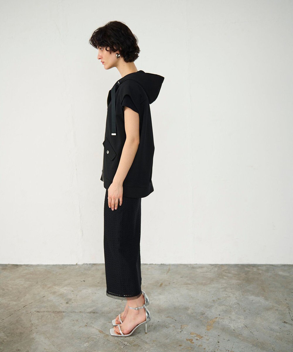 GRACE CONTINENTAL フードノースリーブ トップ 