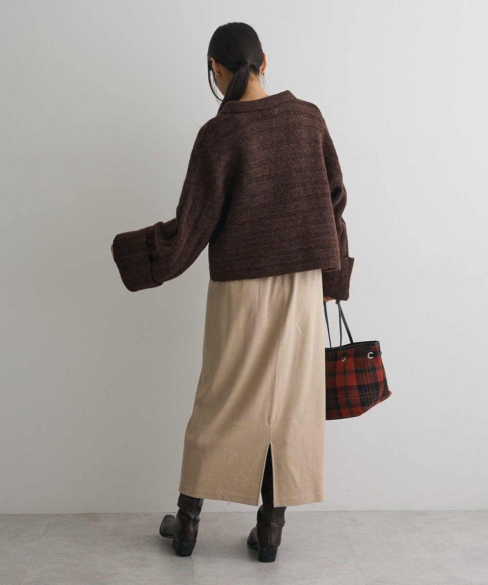 CRAFT STANDARD BOUTIQUE ロールアップ袖ショート丈ニットプルオーバー 