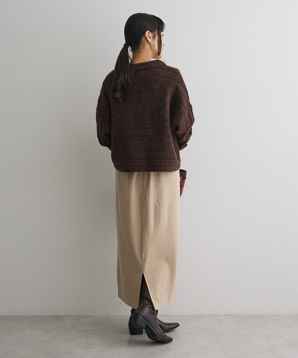 CRAFT STANDARD BOUTIQUE ロールアップ袖ショート丈ニットプルオーバー 