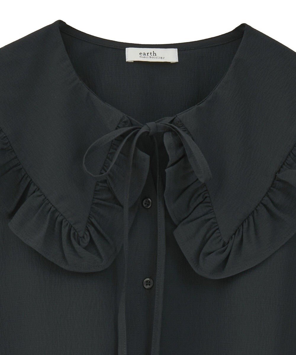 earth music&ecology フリルセーラーカラーブラウス 