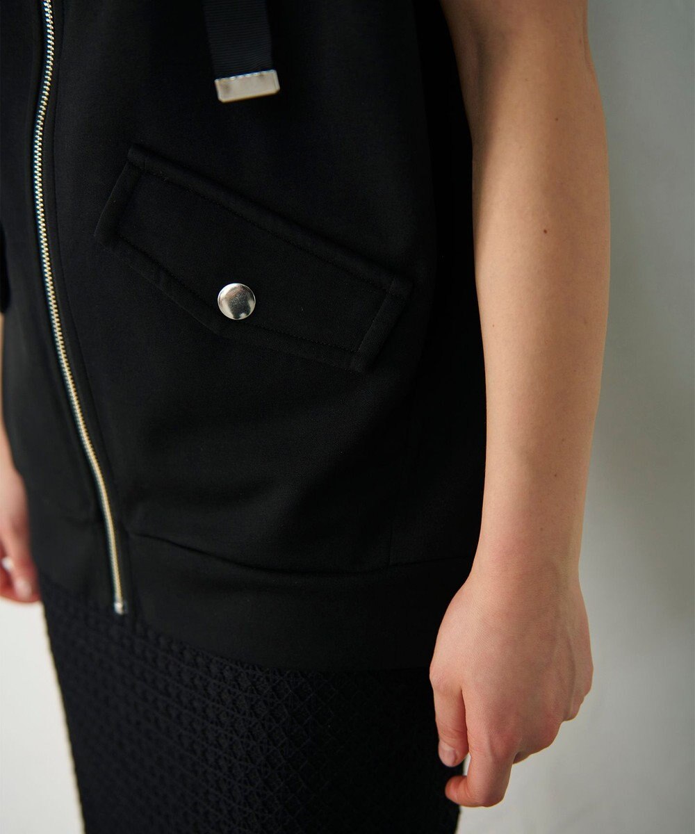 GRACE CONTINENTAL フードノースリーブ トップ 