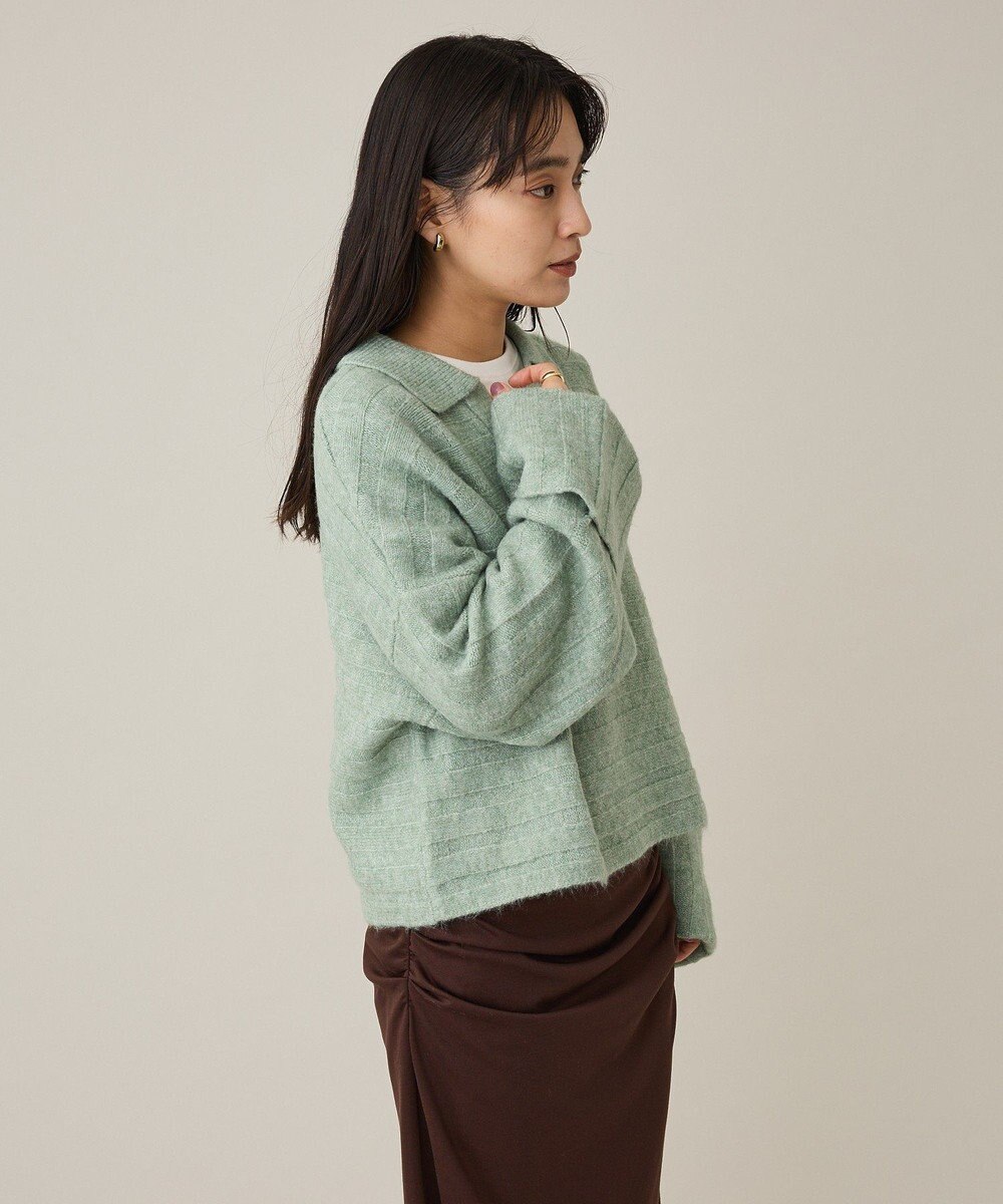 CRAFT STANDARD BOUTIQUE ロールアップ袖ショート丈ニットプルオーバー 