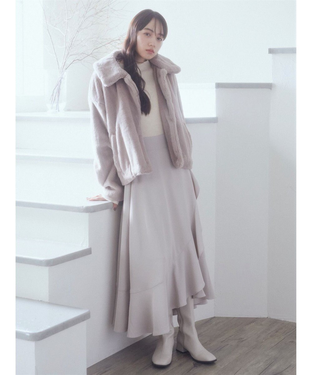 earth music&ecology ラッフルフリルイレヘムスカート 