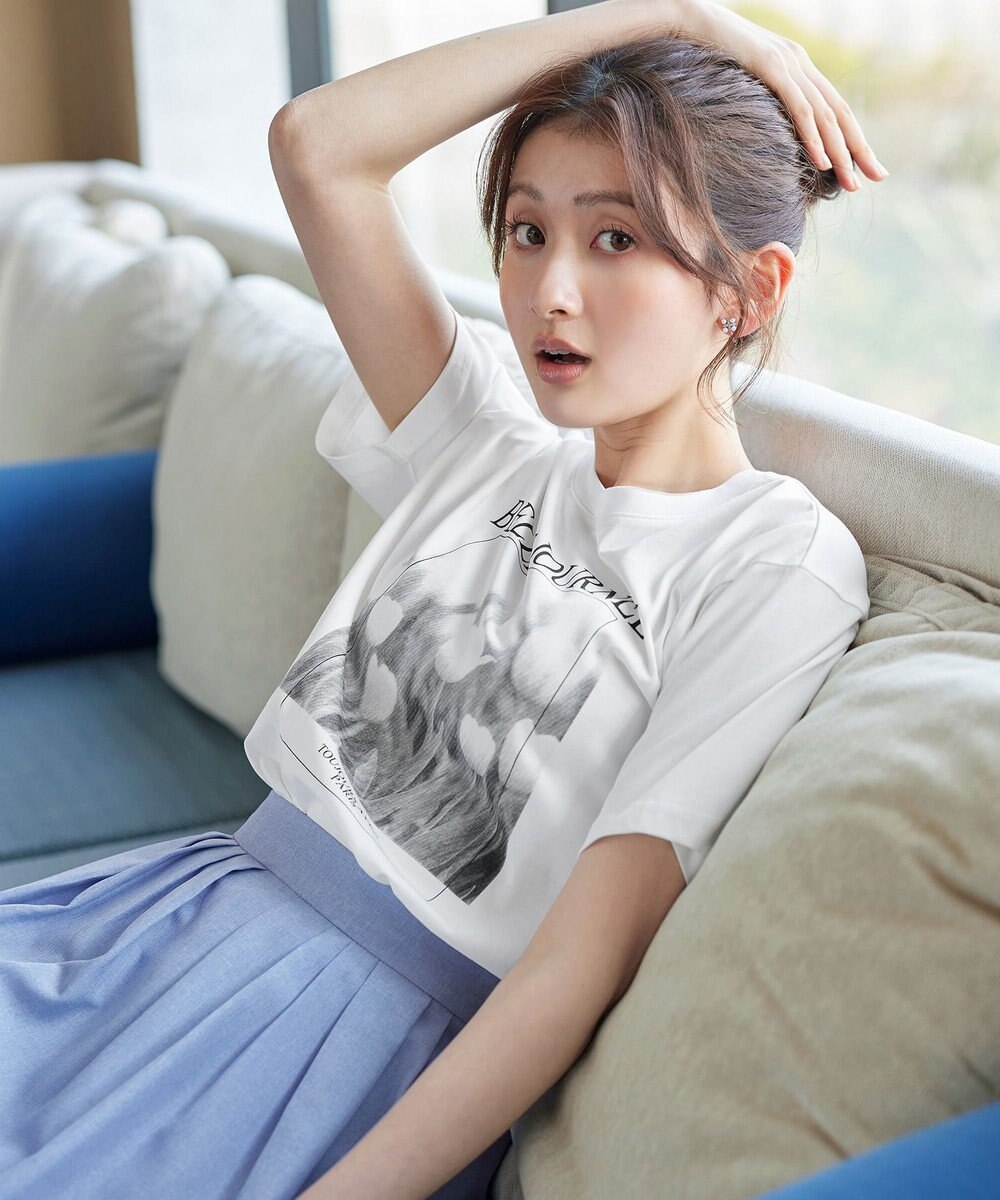 Tiaclasse L 【おのののかさん着用】「サマケア」グラフィックプリントTシャツ 