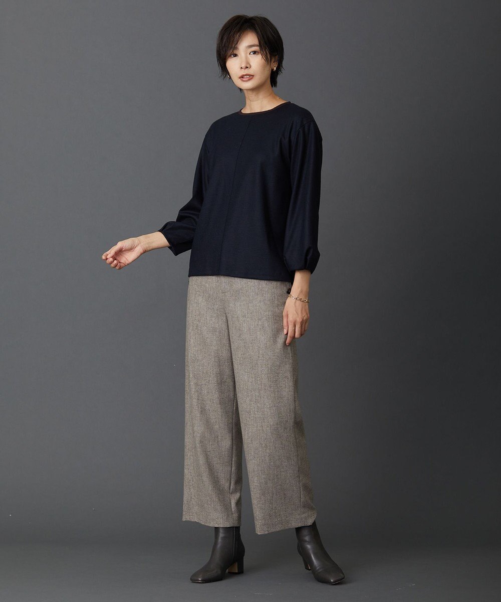 J.PRESS LADIES L 【イージーケア】ウールスムースジャージー カットソー 