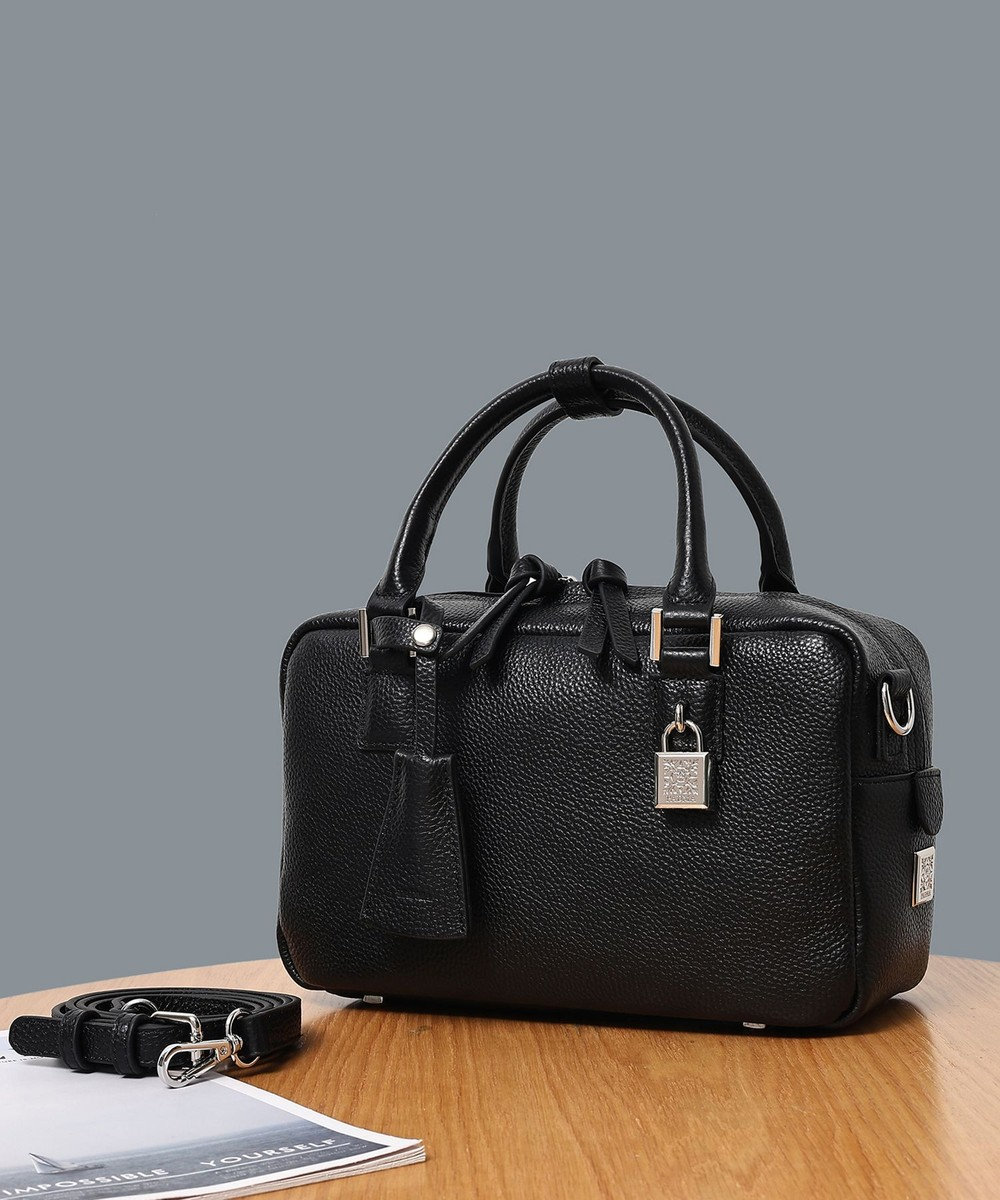 style code 【PADMA/パドマ】 キーチャーム付 本革ボストンバッグ 