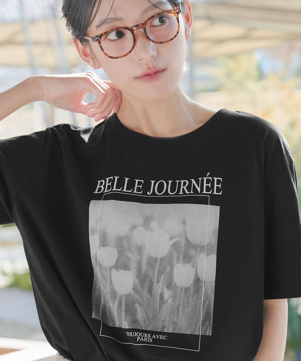 Tiaclasse L 【おのののかさん着用】「サマケア」グラフィックプリントTシャツ 