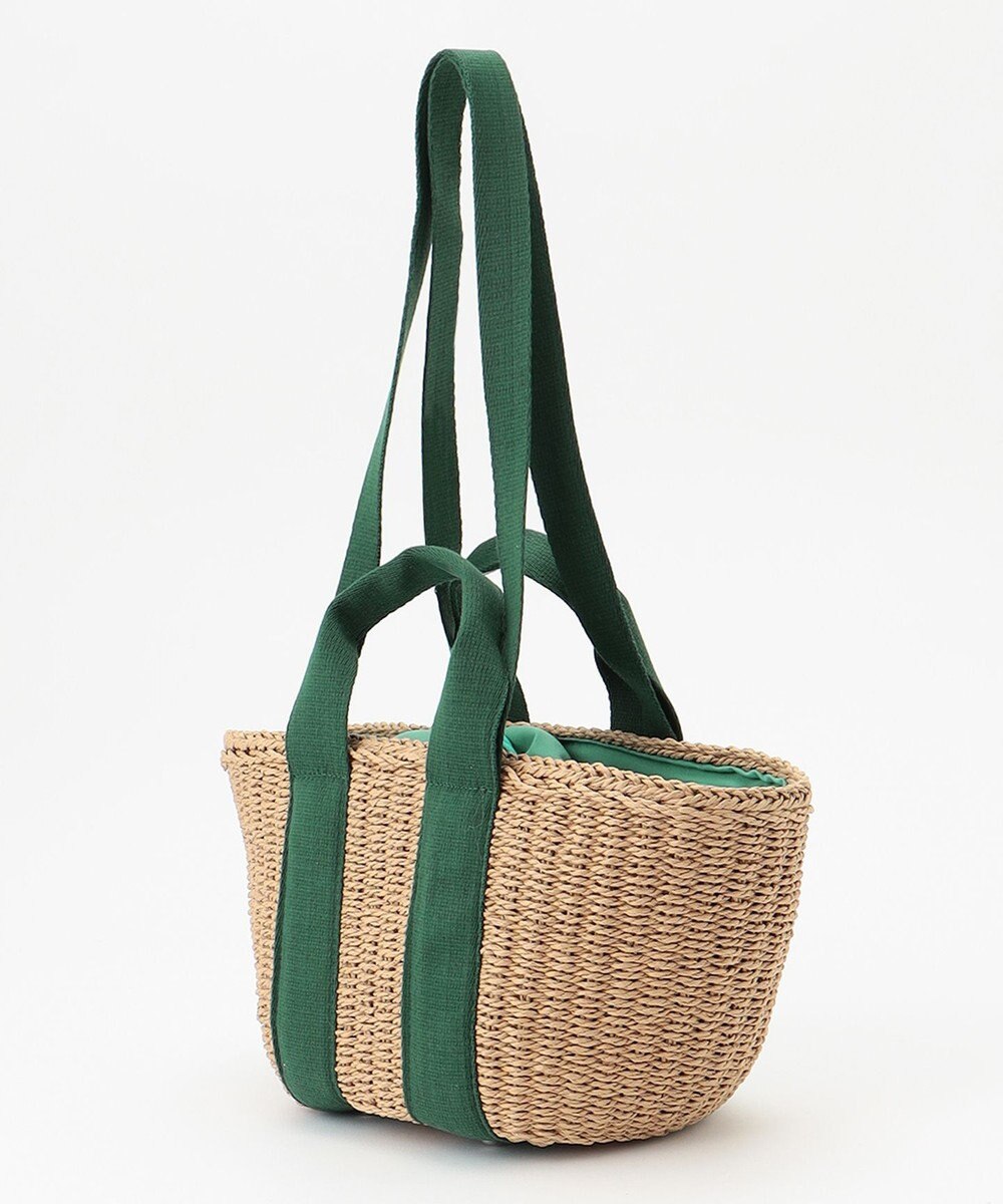 LA BAGAGERIE 【maison vert】 【ペーパー素材・多収納】ダブルハンドルかごバッグ 
