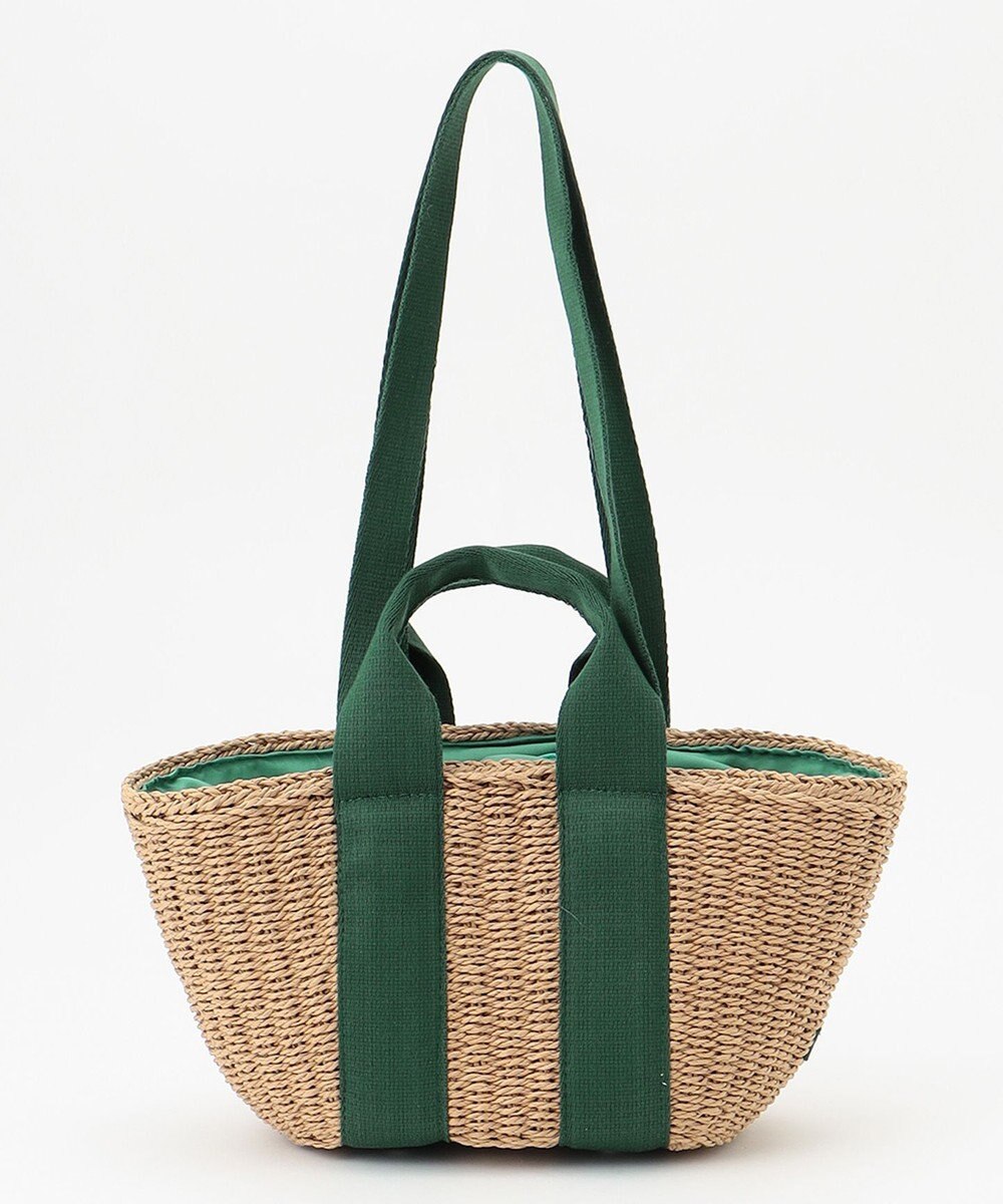 LA BAGAGERIE 【maison vert】 【ペーパー素材・多収納】ダブルハンドルかごバッグ 