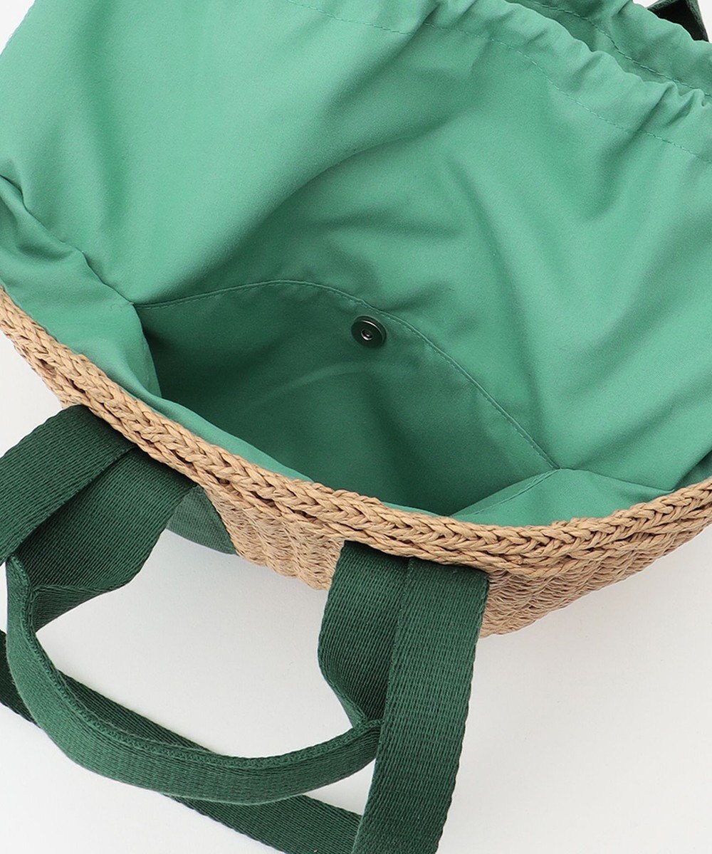 LA BAGAGERIE 【maison vert】 【ペーパー素材・多収納】ダブルハンドルかごバッグ 