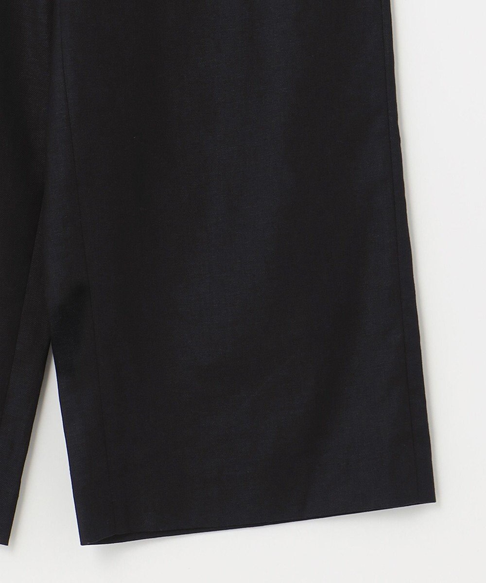 UNFILO 【洗える】リネンミックスツイル ワイドパンツ 