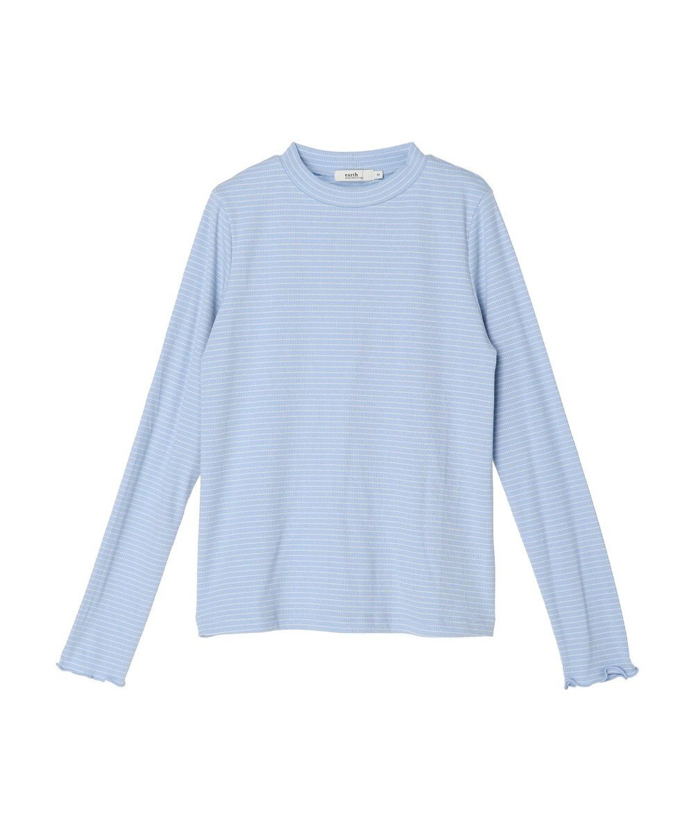 earth music&ecology マイクロボーダーリブプルオーバー 