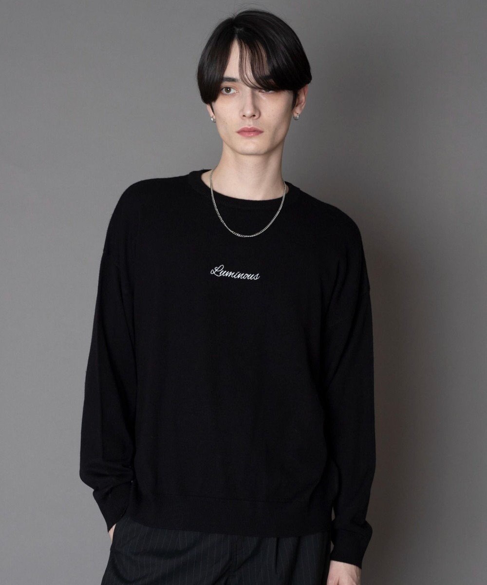 WEGO アクセ付きワンポイントニットプルオーバー（LS） 