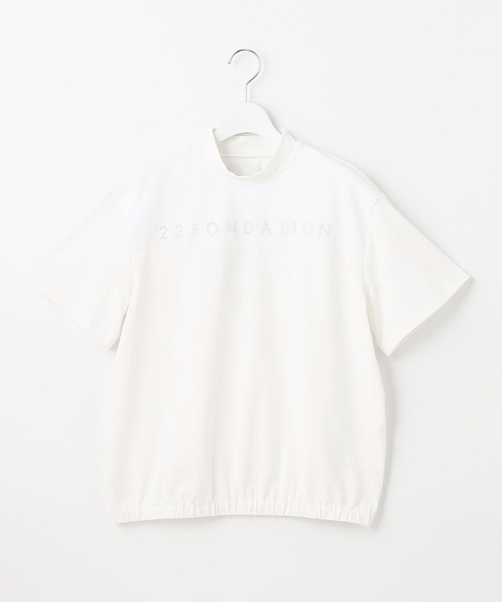23区GOLF 【23Fondation/WOMEN】フロントロゴ モックネックプルオーバー 