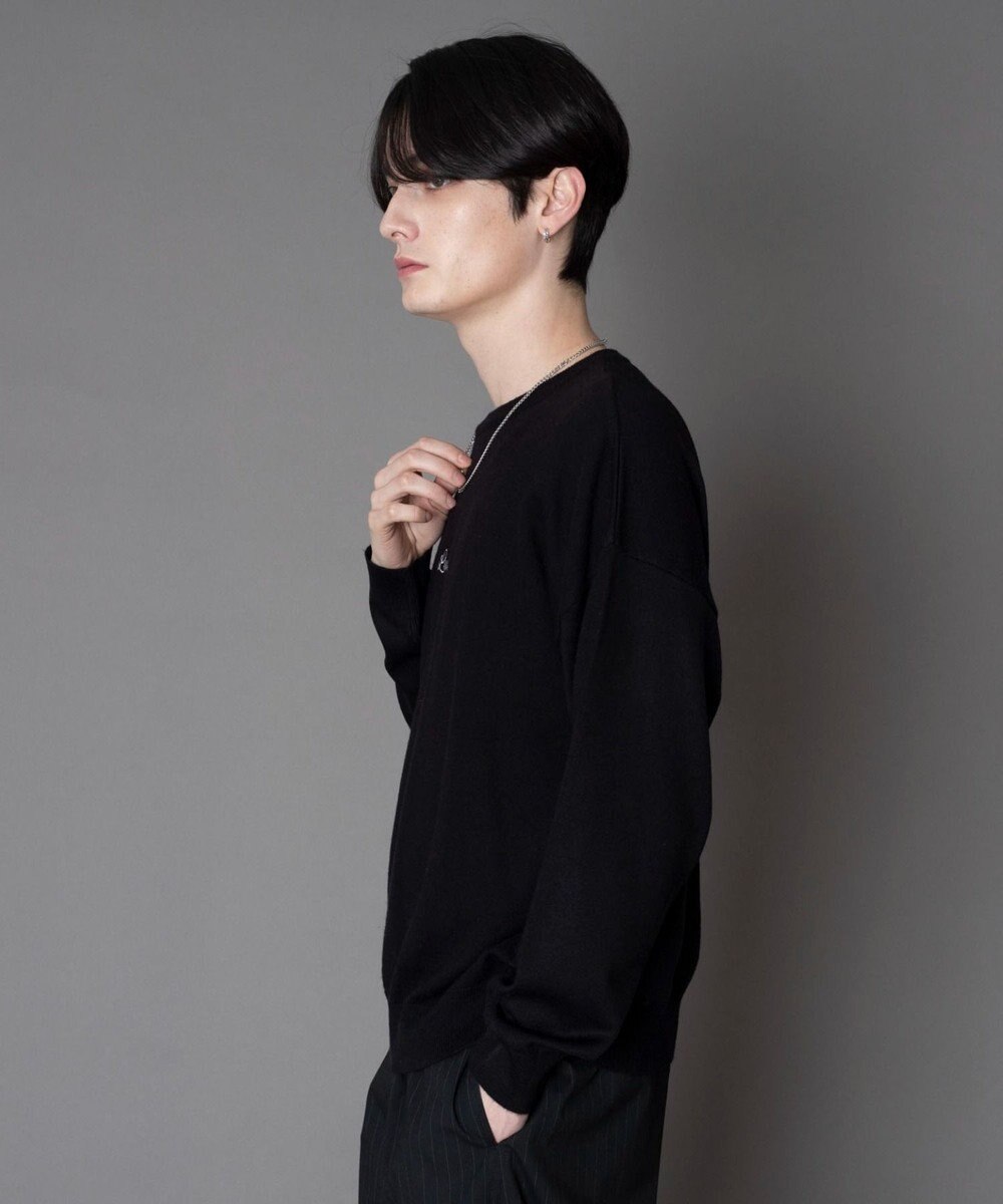 WEGO アクセ付きワンポイントニットプルオーバー（LS） 