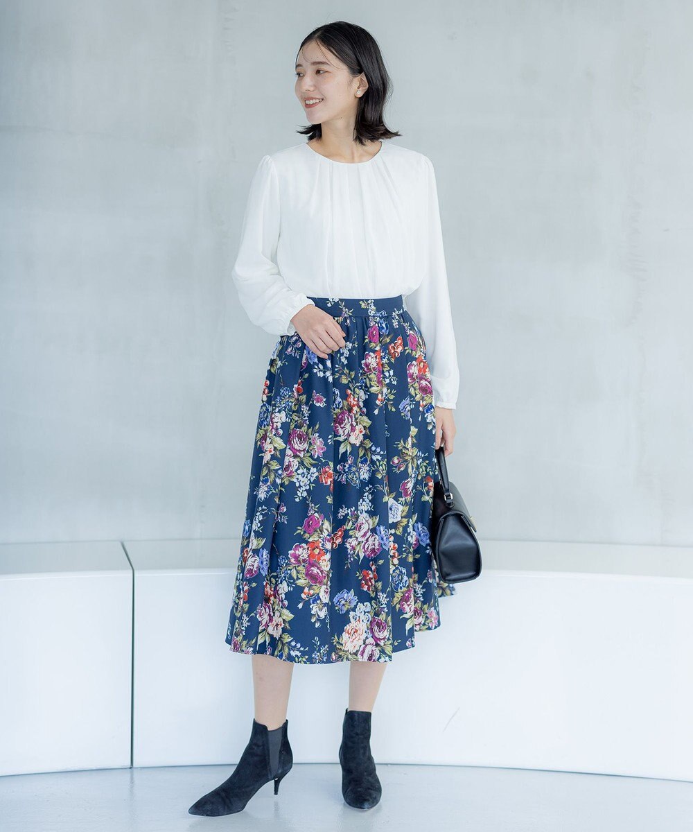 組曲 S 【23AW】ローズブーケプリント フレアスカート 