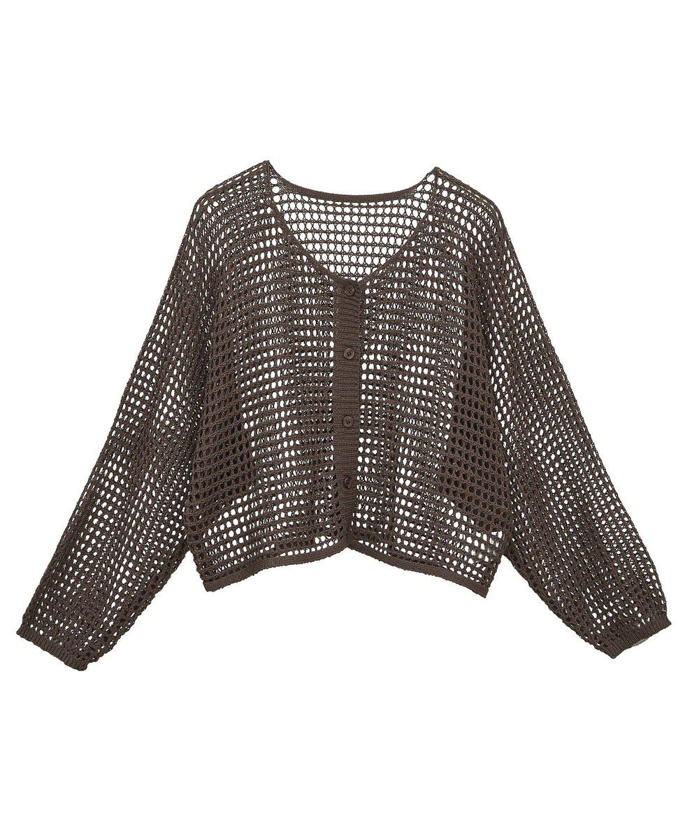 earth music&ecology ＳＥＴ２点メッシュニットカーディガン＋ビスチェ 