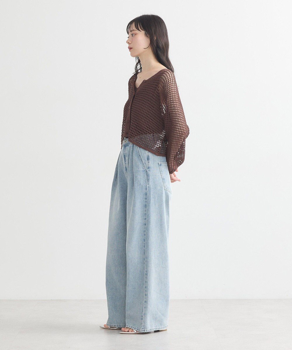 earth music&ecology ＳＥＴ２点メッシュニットカーディガン＋ビスチェ 