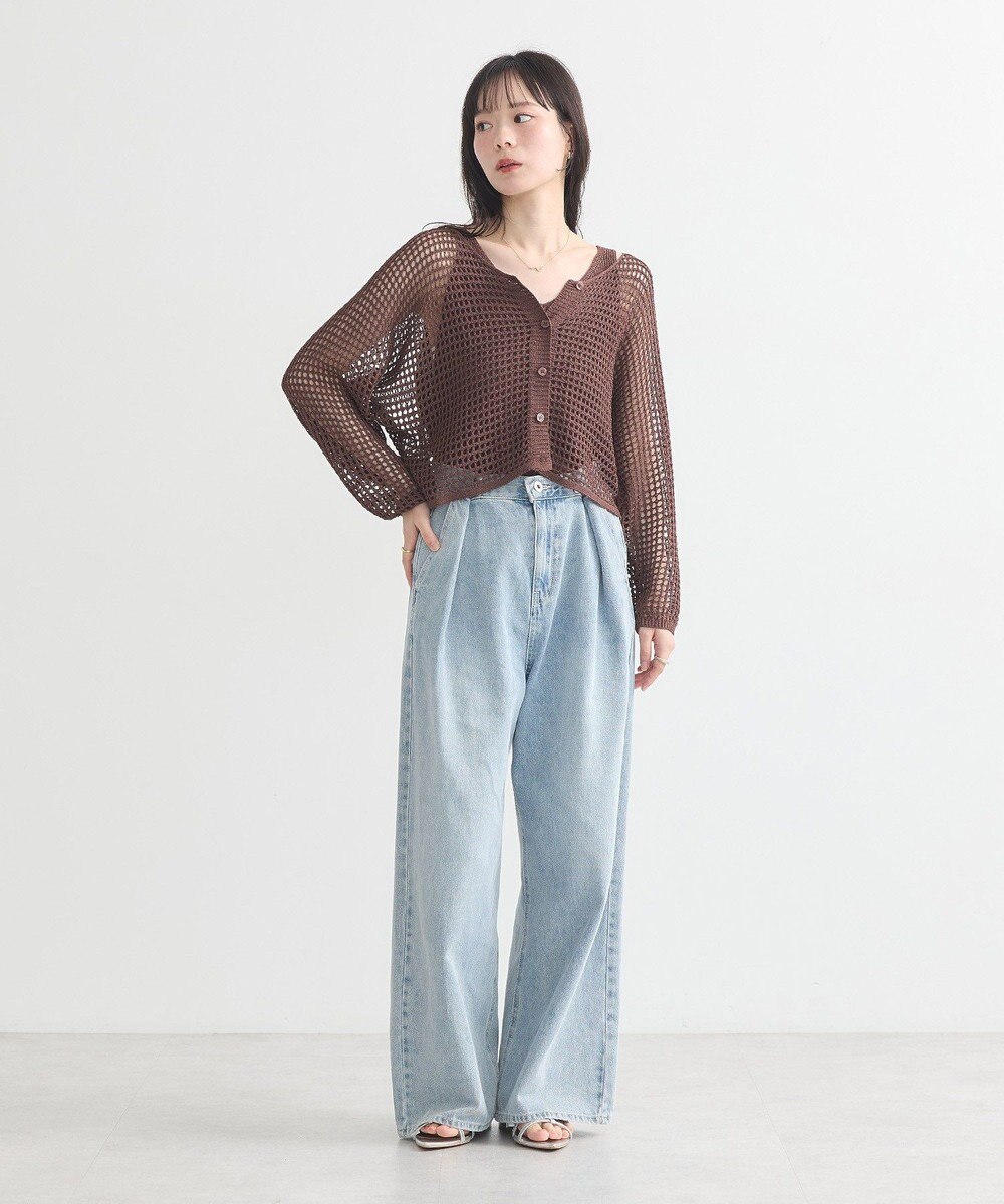 earth music&ecology ＳＥＴ２点メッシュニットカーディガン＋ビスチェ 