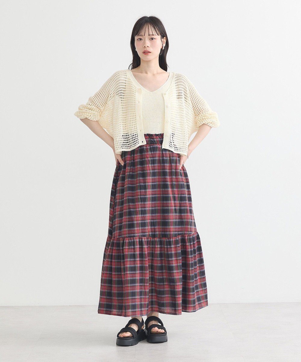 earth music&ecology ＳＥＴ２点メッシュニットカーディガン＋ビスチェ 