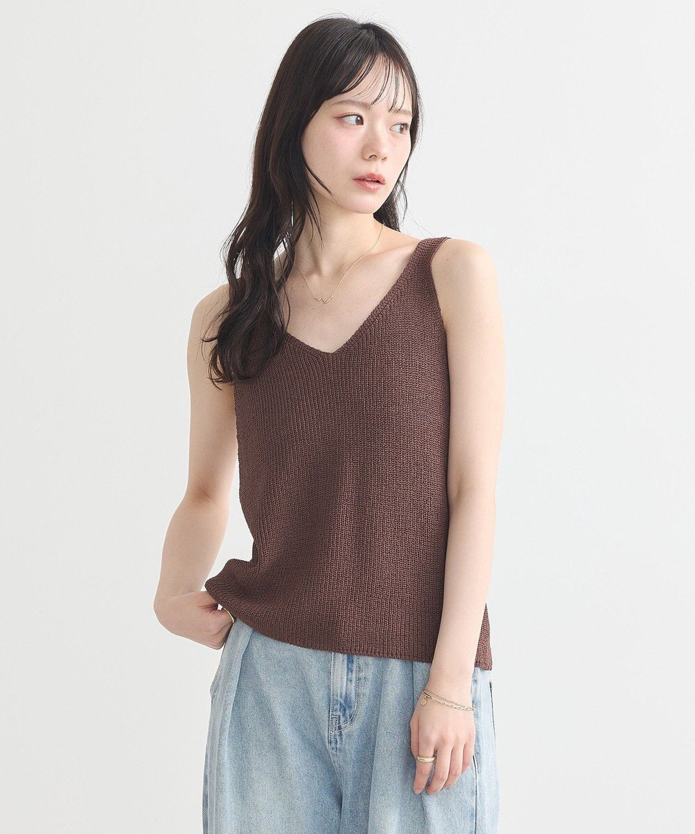 earth music&ecology ＳＥＴ２点メッシュニットカーディガン＋ビスチェ 