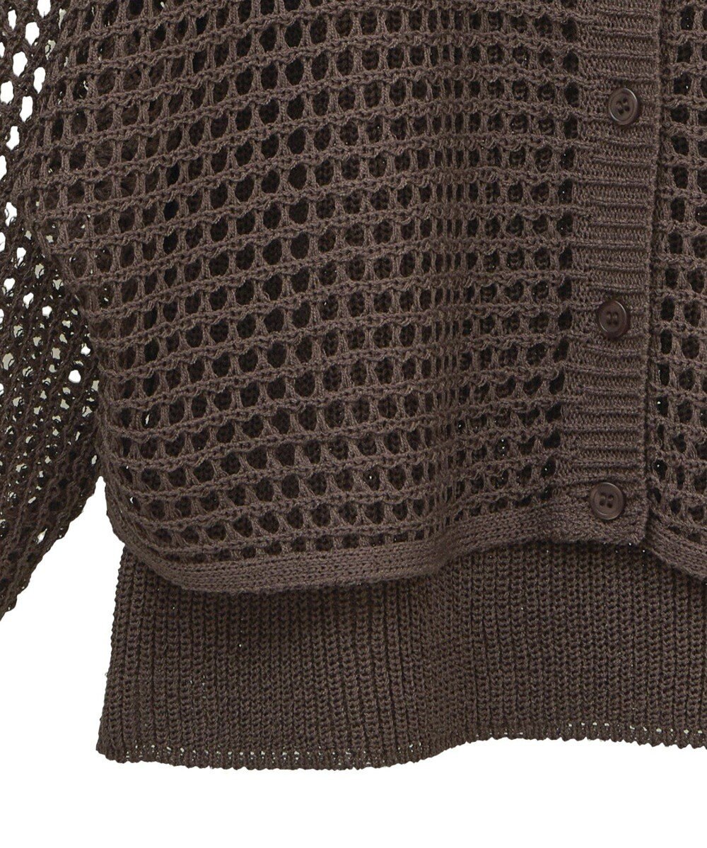 earth music&ecology ＳＥＴ２点メッシュニットカーディガン＋ビスチェ 