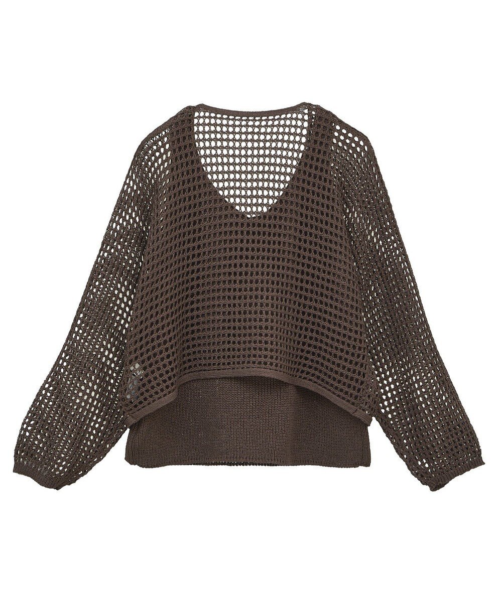 earth music&ecology ＳＥＴ２点メッシュニットカーディガン＋ビスチェ 