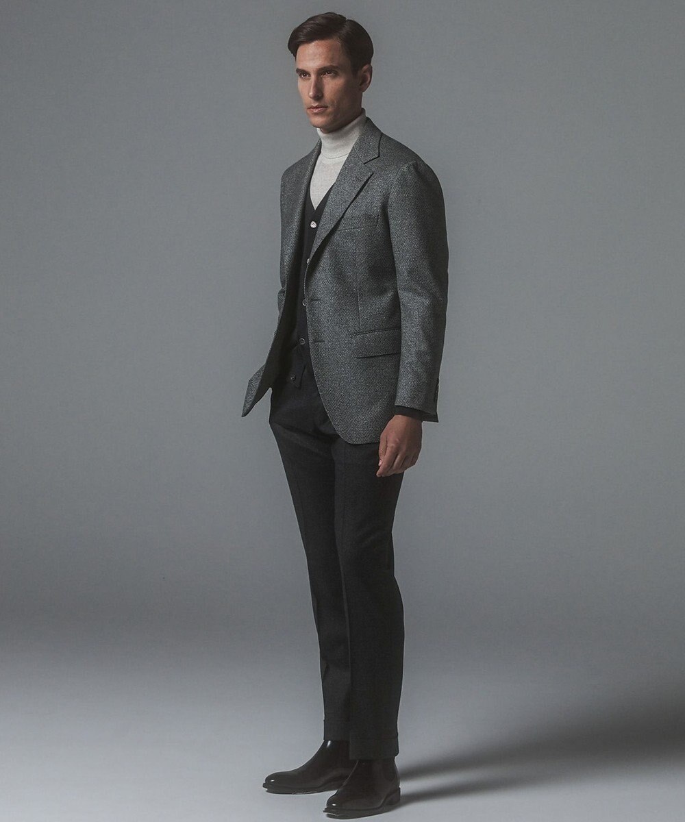 GOTAIRIKU 【保温性/ストレッチ/シワになりにくい】サキソニーストレッチパンツ（ノータック） 