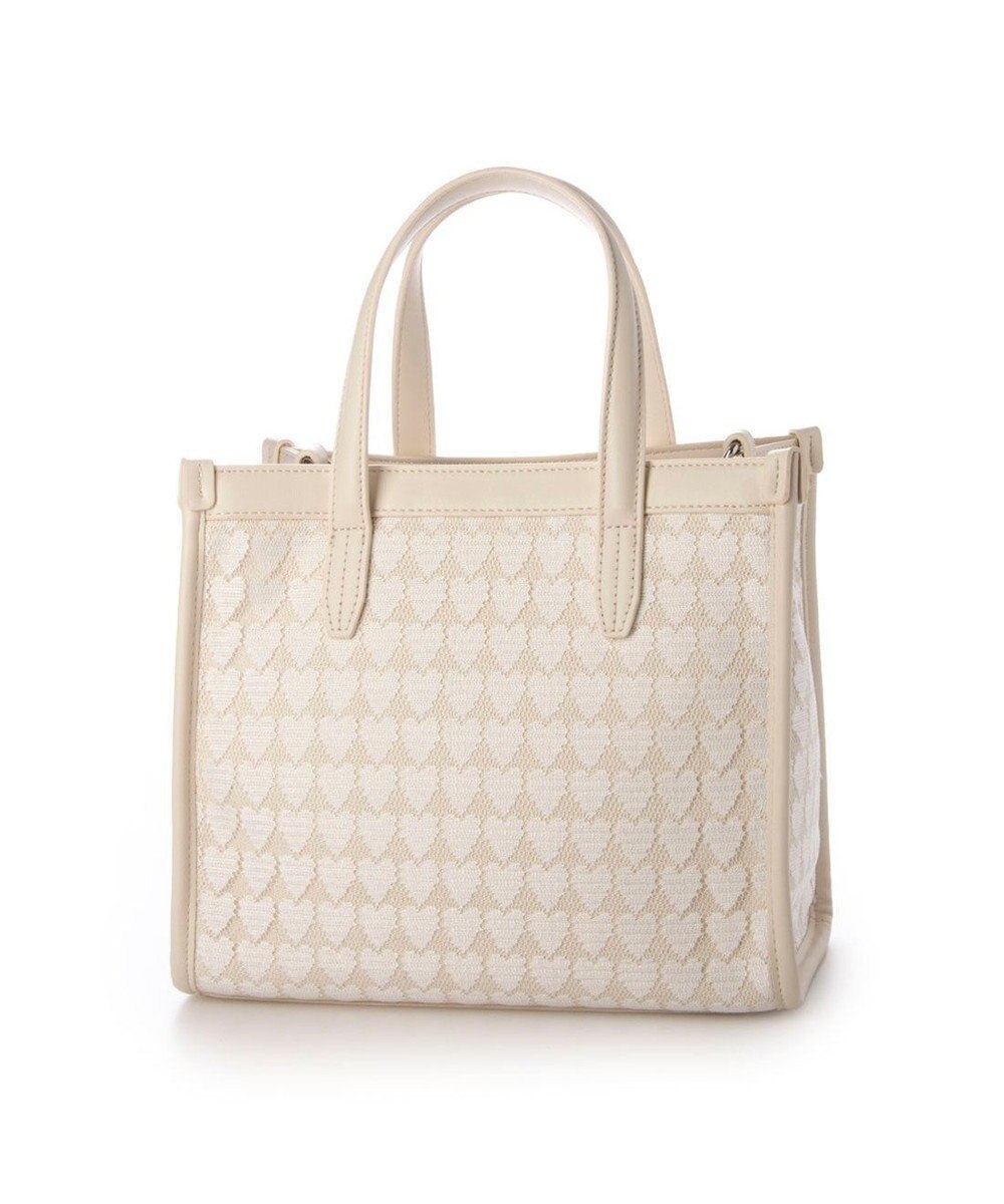 UNBILLION カシュカシュ cachecache / ハート柄レーススクエア2wayトート 