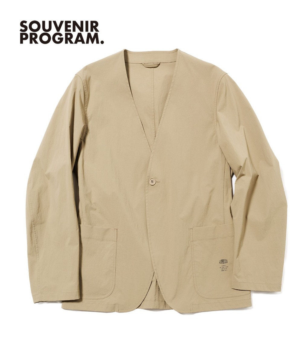 J.PRESS MEN 【J.PRESS ORIGINALS】【UNISEX】Nylon Polyurethane Dray Stretch No Collar Jacket 