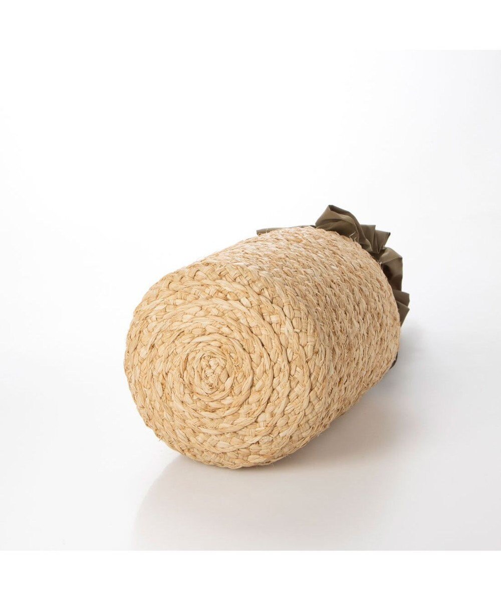 UNBILLION cachecache フリルハンドルラフィアバケツバッグ 