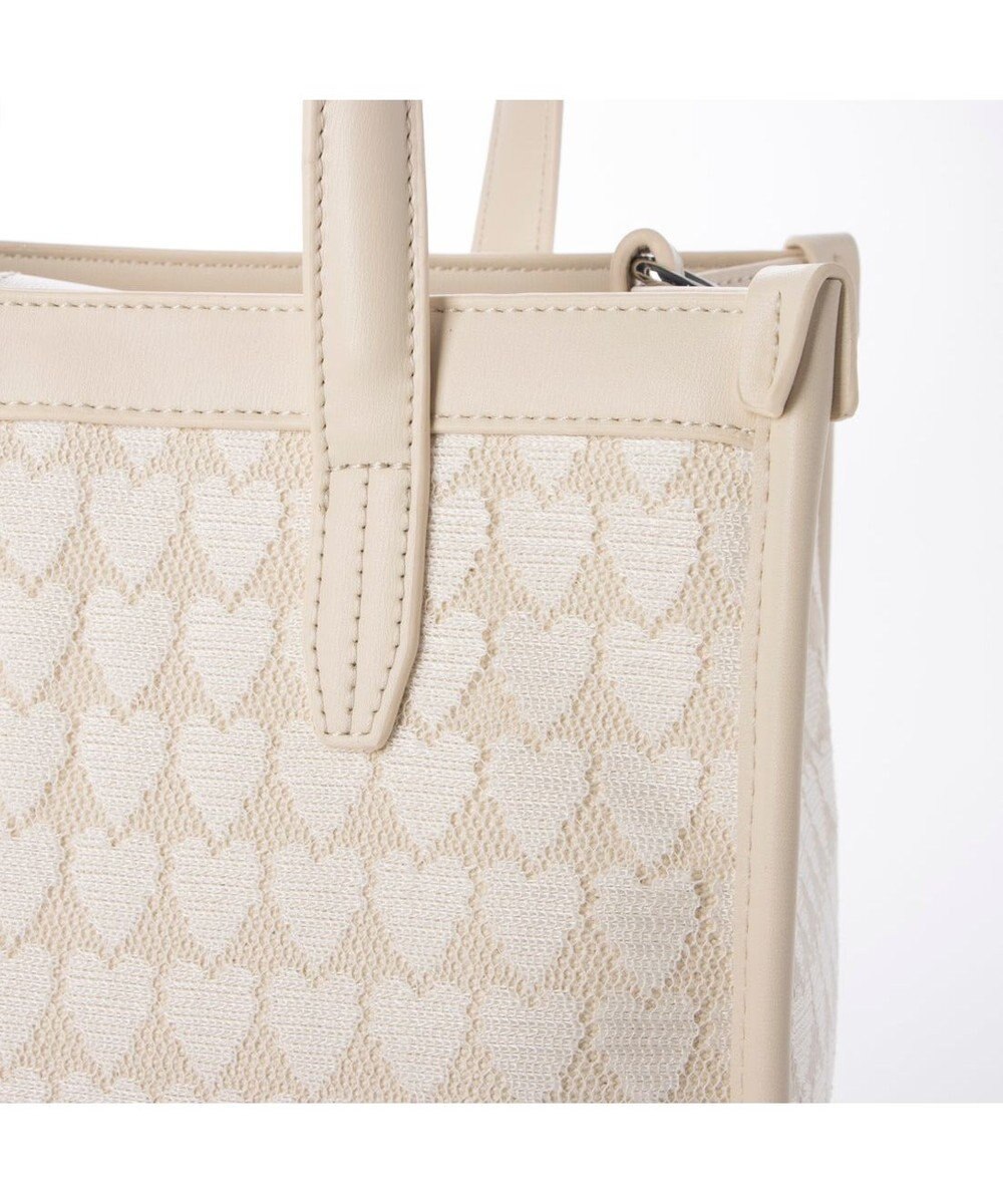 UNBILLION カシュカシュ cachecache / ハート柄レーススクエア2wayトート 