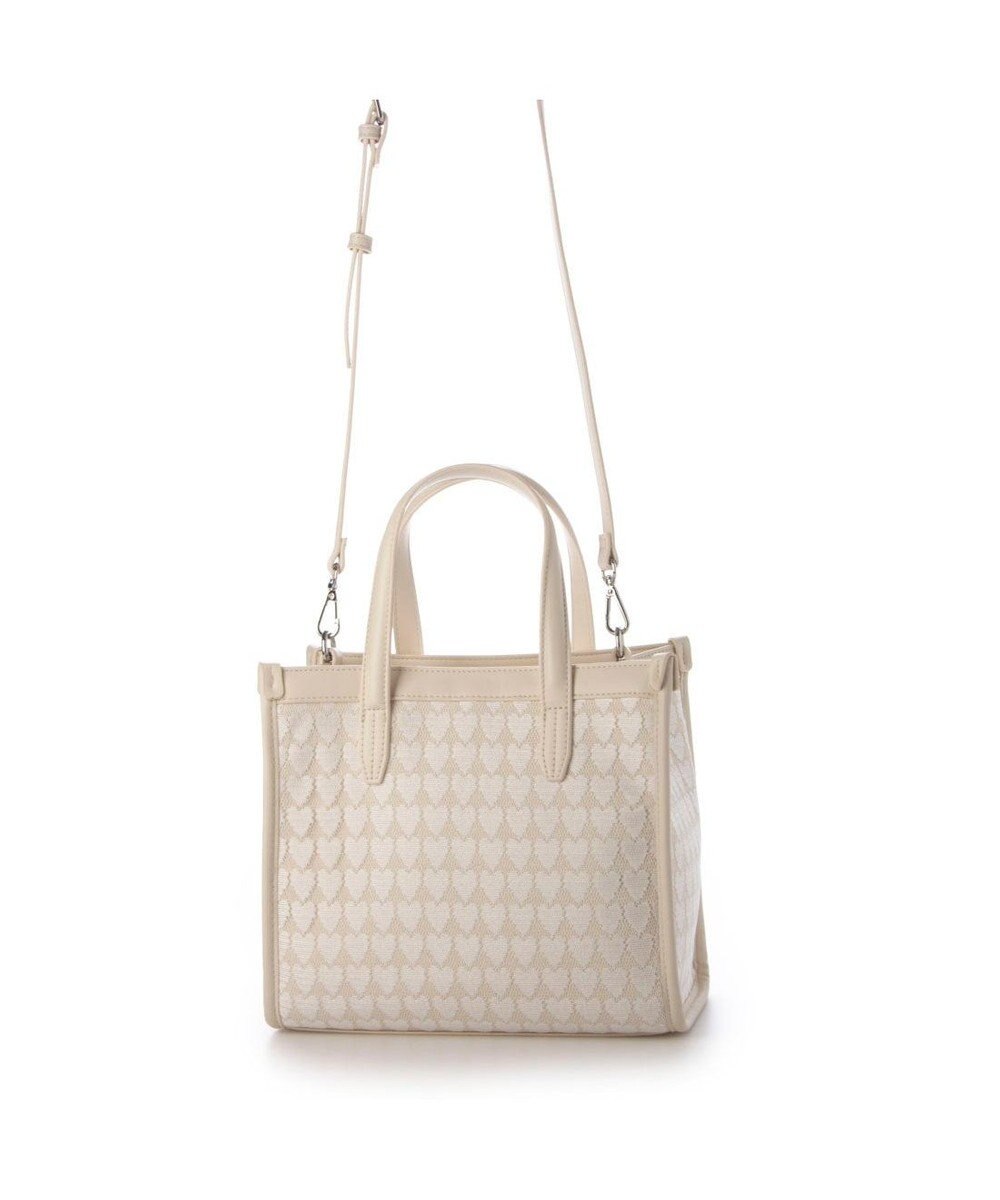 UNBILLION カシュカシュ cachecache / ハート柄レーススクエア2wayトート 