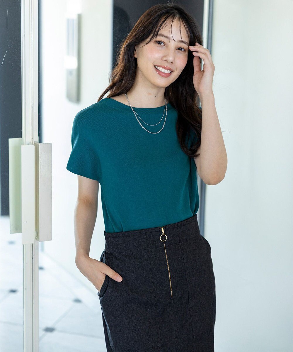 ANY SIS 【接触冷感・UVカット・洗える】ビューティクール フレンチ ニットＴ 