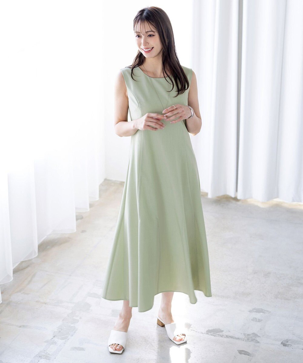 Tiaclasse 【洗える】裾フレアAラインワンピース 