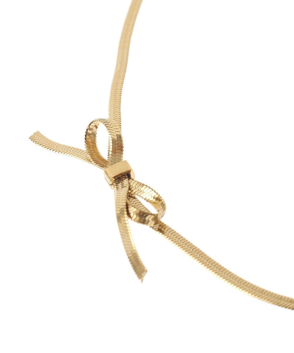 AMERICAN HOLIC ステンレス　アシメトリーリボンネックレス 