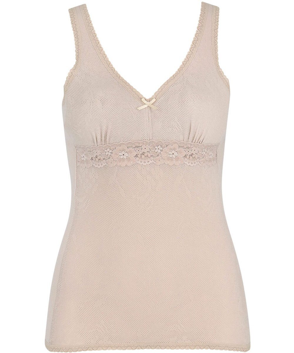 Wing カップ付きタンクトップ 綿100％(身生地) さらっと快適 【綿100％ メッシュタイプ】 ブラトップ 3Lまで対応 大きいサイズ EL6185 ウイング／ワコール 