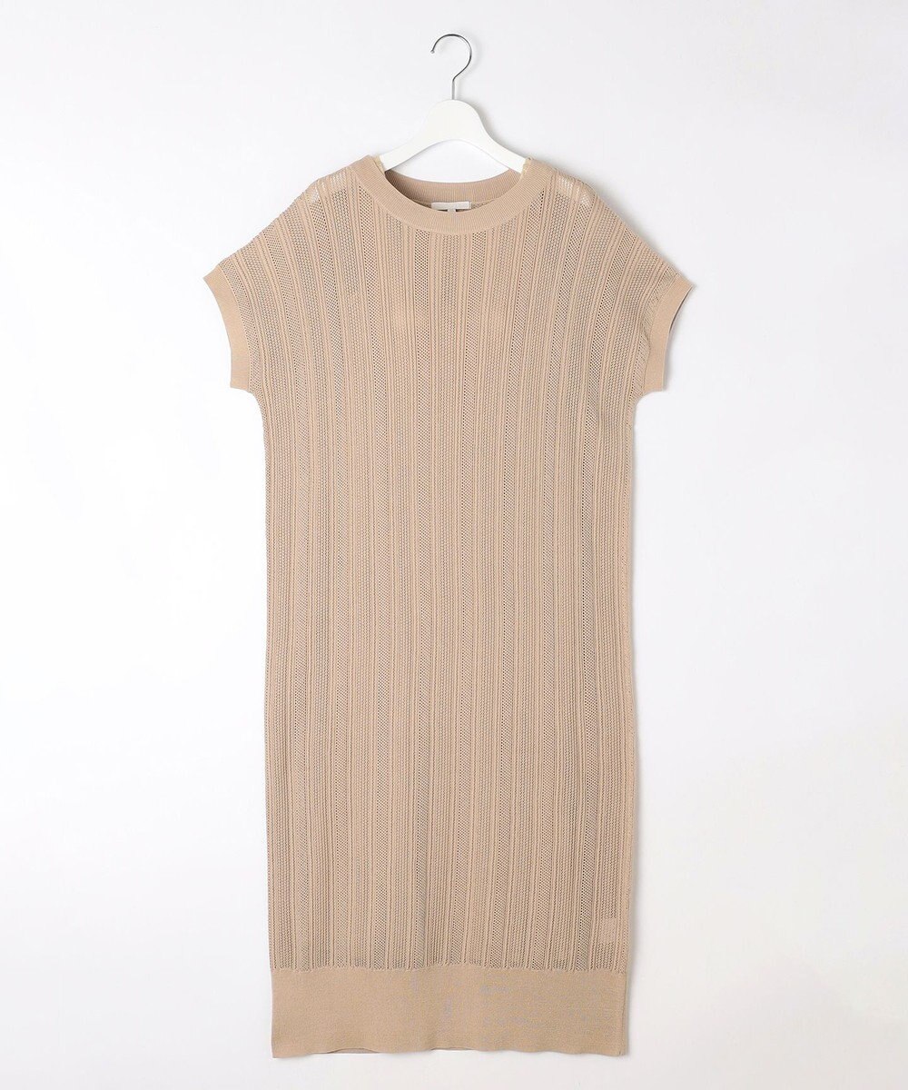 自由区 L 【ワコールコラボ】【カタログ掲載・洗える】レーシーニット ドレス 