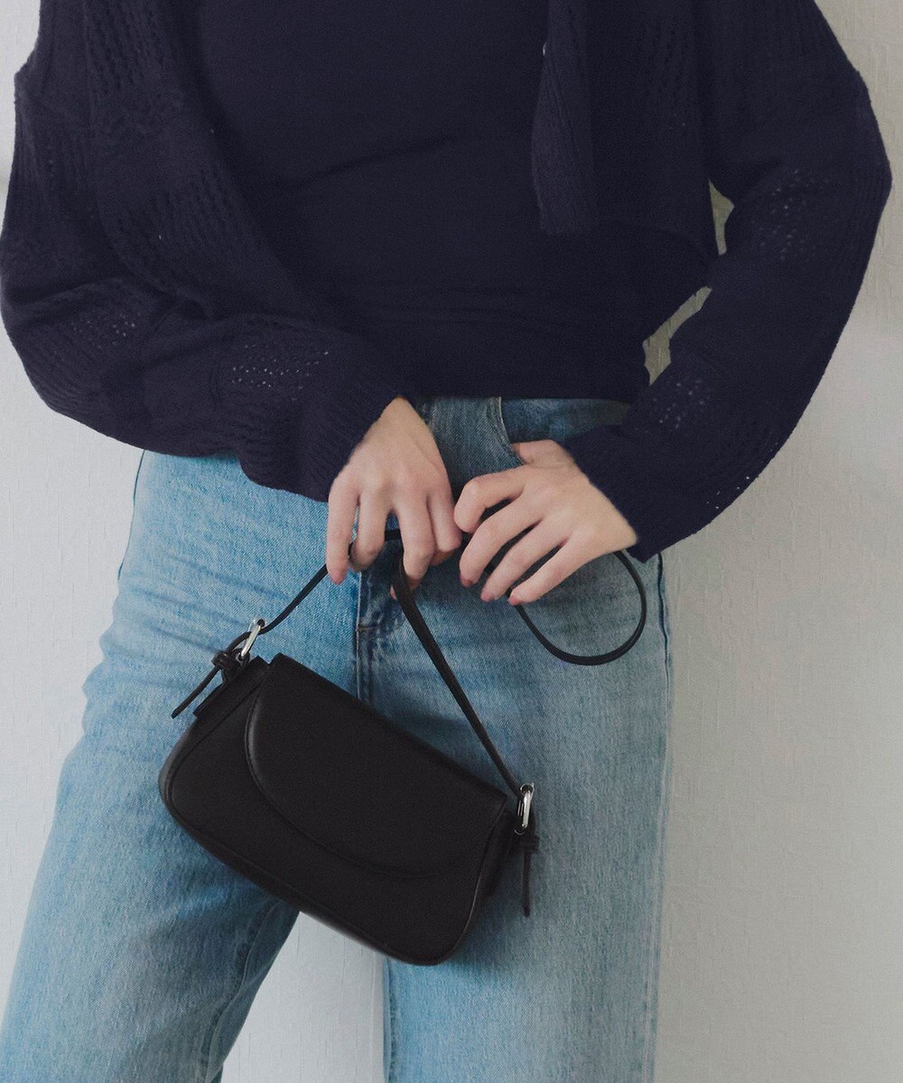 Tiaclasse 【安田美沙子さん着用・2TYPE肩紐/ショルダー&斜め掛け】フラップミニバッグ 