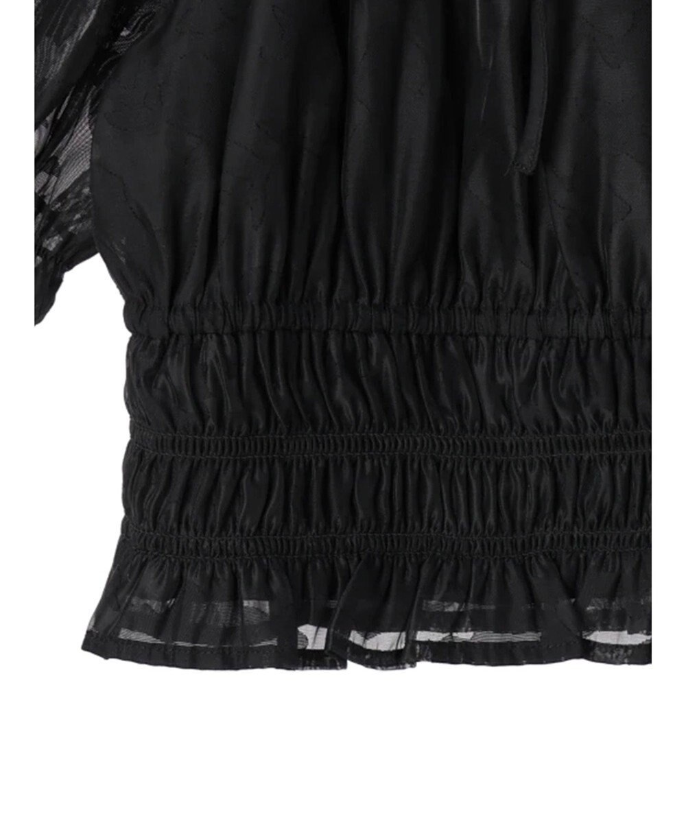 earth music&ecology 衿付きフラワーブラウス 