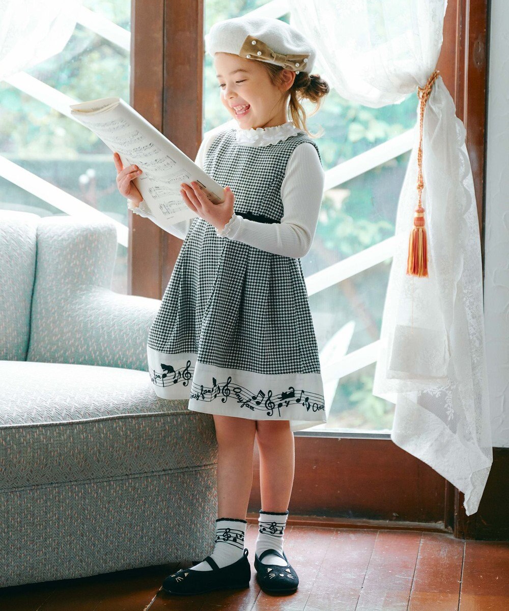 ANY KIDS 襟リボンカットソー 