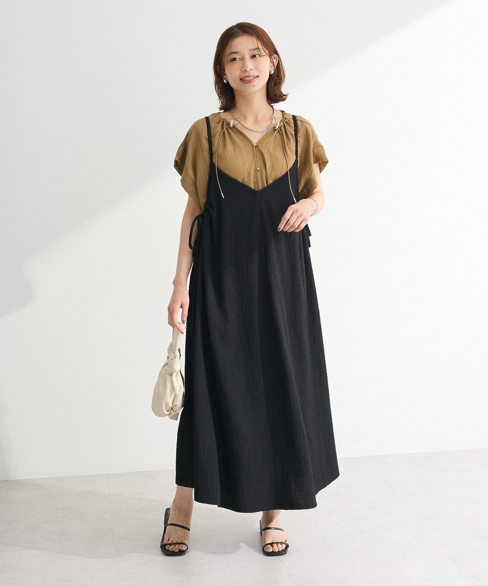 Green Parks ドロストネックフレンチスリーブブラウス 