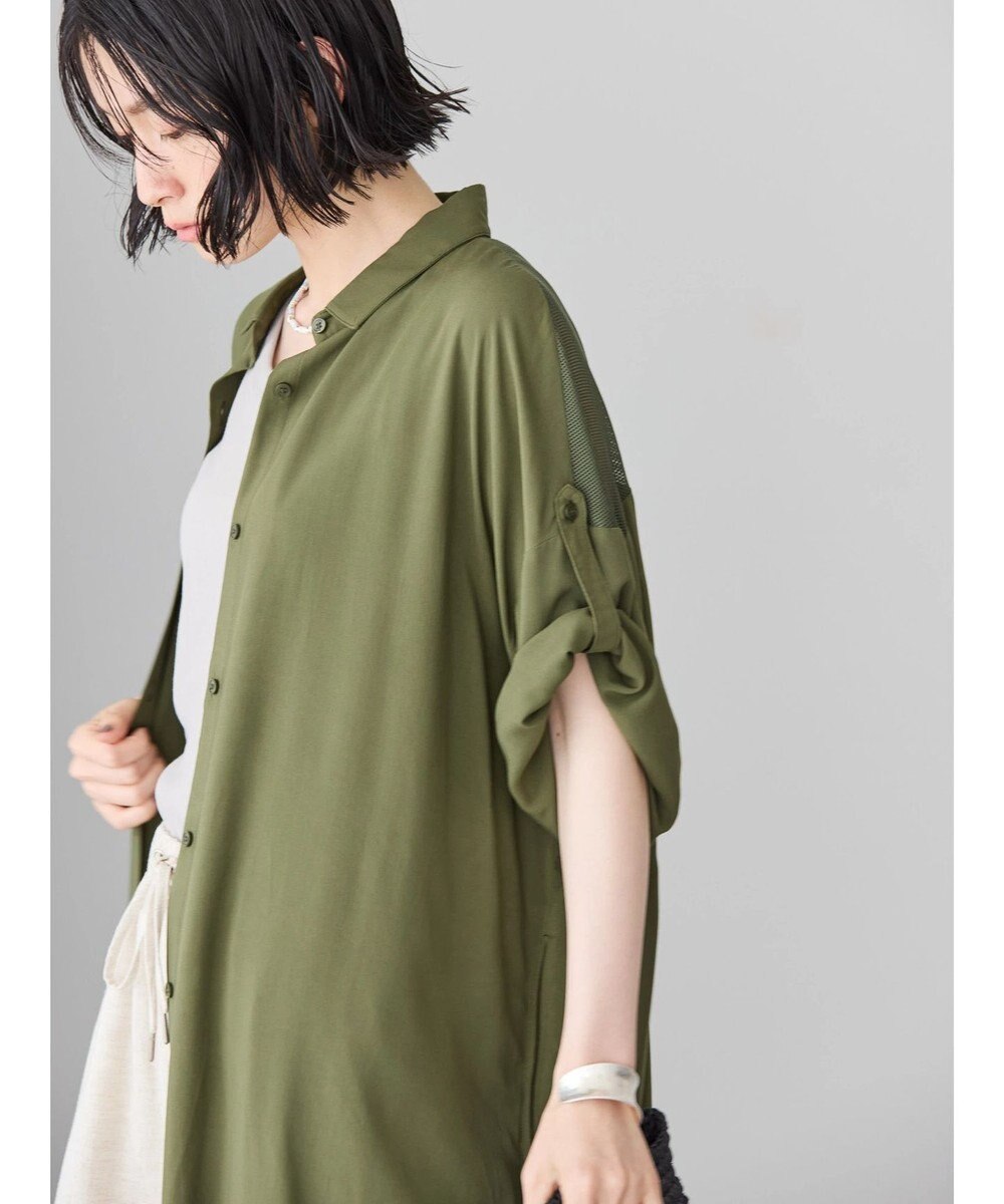 AMERICAN HOLIC サラックールメッシュ切替ワンピース 