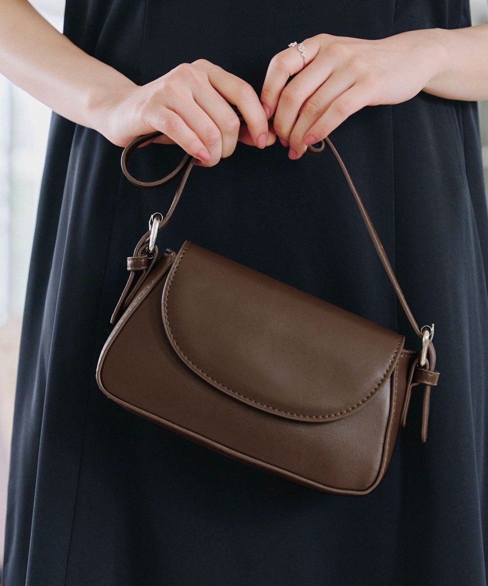 Tiaclasse 【安田美沙子さん着用・2TYPE肩紐/ショルダー&斜め掛け】フラップミニバッグ 