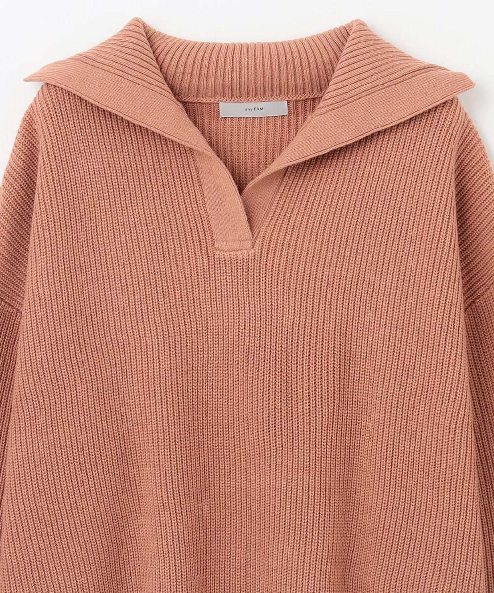ANY ウールブレンドスキッパーネックニット 